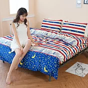 【eyah宜雅】CB系列細纖舒適雲絲絨雙人加大床包被套四件組-夢想城市