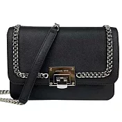 MICHAEL KORS 銀鍊方形斜背包-黑色(現貨+預購）黑色