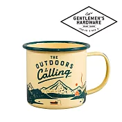 【Gentlemen’s Hardware】插畫跳色戶外用琺瑯杯-墨綠/米黃