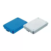 【Trusco】限量組合-薄型上掀式收納盒 -鐵藍＋槍銀