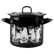 Muurla 嚕嚕米琺瑯湯鍋 1.5L 家庭生活 黑色 琺瑯鍋 (電磁爐 IH爐可用)