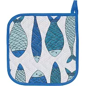 《NOW》方形隔熱墊(藍魚)