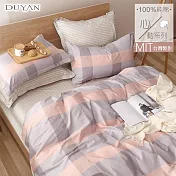 《DUYAN 竹漾》台灣製 100%精梳純棉雙人床包被套四件組-琉璃夕暮