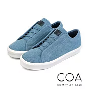 GOA男款個性綁帶單寧休閒鞋EU40藍色