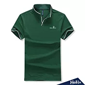 <現貨+預購>潮男英倫風V領薄款POLO衫三色-HeHaM個性綠