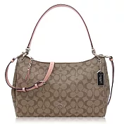 COACH 經典 PVC / 肩背 / 斜背兩用包_卡其粉卡其粉
