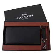 COACH 小牛皮 / 禮盒套裝 / 拉鍊式長夾_黑色黑色