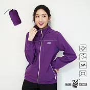 【遊遍天下】中性款反光防曬防風防潑水輕量外套(GJ10018)S紫色