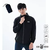 【遊遍天下】中性款防風防潑水抗UV反光連帽外套(GJ10019)S黑色