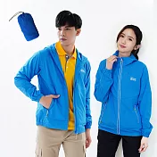 【遊遍天下】中性款防風防潑水抗UV反光連帽外套(GJ10019)S寶藍