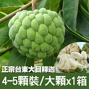 【產地直送】正宗台東大目釋迦5斤X1箱(大顆4-5粒/箱)