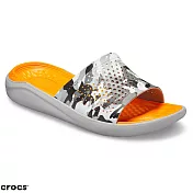 Crocs 卡駱馳 (中性鞋) LiteRide圖紋平底拖 205361-97A M7W9灰色