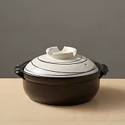 有種創意-日本萬古燒- IH土鍋7號-白色旋紋(1.4L)