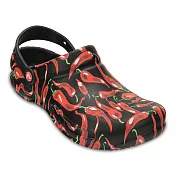 Crocs卡駱馳 (中性鞋) 圖騰廚師鞋 204283-001 M4W6黑色系