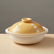 有種創意-日本萬古燒-輕量土鍋8號-點點橘(1.6L)