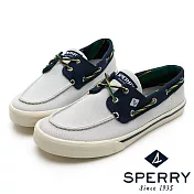SPERRY 時尚學院經典帆布帆船鞋(男)US8.5灰/海軍藍