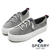 SPERRY 奢華經典厚底帆布休閒鞋(女)US6灰
