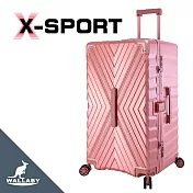 X-SPORT ABS+PC 鋁框行李箱 30吋 玫瑰金 LG046-30RG