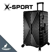 X-SPORT ABS+PC 鋁框行李箱 30吋 曜石黑 LG046-30BK