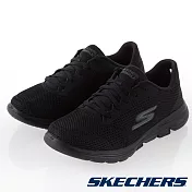 SKECHERS 女款 GO Walk 健走鞋15902 WBBK 寬楦款 (美國品牌、網布鞋面、避震、輕量)US6黑