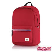 AT美國旅行者 Carter防水拉鍊繽紛海洋風休閒後背包(紅)