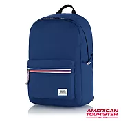 AT美國旅行者 Carter防水拉鍊繽紛海洋風休閒後背包(海軍藍)