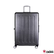 【CROWN 皇冠】27吋 大容量鋁框行李箱白金深灰新鋁線