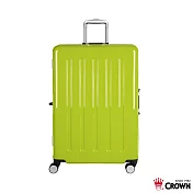【CROWN 皇冠】27吋 大容量鋁框行李箱高光綠