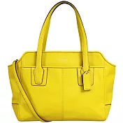 COACH 全皮手提/斜背船型小包-黃 (現貨+預購)黃