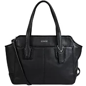 COACH 全皮手提/斜背船型小包-黑 (現貨+預購)黑