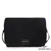 【ARTSIR CHEN】真皮APOLLO-II郵差包(曜石黑)