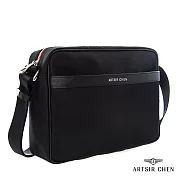 【ARTSIR CHEN】真皮HERMES-III郵差包(曜石黑)