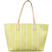 COACH LEGACY 直紋PVC托特包(大/鵝黃)鵝黃