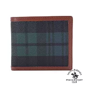 SANTA BARBARA POLO．聖大保羅 - 經典綠格系列 中間翻附零錢袋短夾 SB38-00407