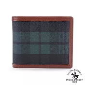 SANTA BARBARA POLO．聖大保羅 - 經典綠格系列 5卡短夾 SB38-00707