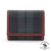 SANTA BARBARA POLO．聖大保羅 - 經典綠格系列 三折多卡零錢短夾 SB38-05407