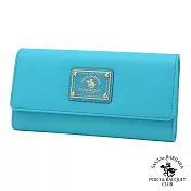 SANTA BARBARA POLO．聖大保羅 - 幸福微糖系列 雙釦長夾-湖水綠 SB58-03205