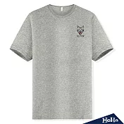 <現貨+預購>經典狼印花圓領短袖T恤 四色-HeHaM灰色