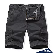 (現貨+預購)型男直筒口袋工作短褲 四色-HeHa30深灰色