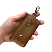 Beladesign.本來設計-手工真皮鑰匙包-咖啡色