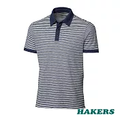 【HAKERS 哈克士】男 City Smart 抗UV條紋POLO衫(丈青/青瓷色 二色可選)S丈青