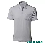 【HAKERS 哈克士】男 Smart Skin Cool涼感抗菌POLO衫(丈青/灰色 二色可選)M灰色