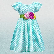 【Gracious May】美國手工洋裝 水舞點點 (4T-5T)藍色