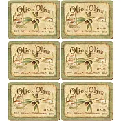 《CreativeTops》木質餐墊6入(橄欖園M)