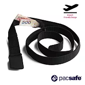 PACSAFE 安全防竊盜 旅行用藏錢腰帶 -黑