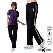 【遊遍天下】MIT女款休閒抗UV吸濕排汗運動長褲(GP1010)M黑色