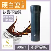 SWANZ 火炬陶瓷保溫杯(3色)- 500ml (國際品牌/品質保證) - 簡約藍