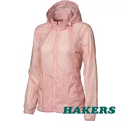 【HAKERS 哈克士】女 輕透感防潑口袋衣(粉紅)M粉紅
