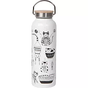 《NOW》竹蓋保溫瓶(貓派對530ml)