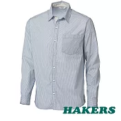 【HAKERS 哈克士】男 City Smart 都會條紋純棉襯衫(藍綠/藍色 二色可選)S藍綠